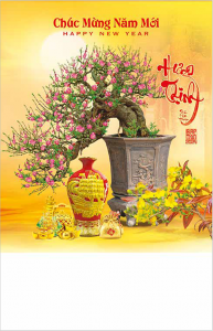 LỊCH 7 TỜ NẸP SẮT NH54 - BON SAI, BÌNH CỔ VÀ PHONG THUỶ