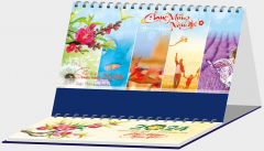 LỊCH ĐỂ BÀN 13 TỜ 2 LÒ XO NH73 - SẮC MÀU CUỘC SỐNG - XUÂN GIÁP THÌN 2024