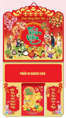 BÌA LỊCH LÒ XO GIỮA GẮN BLOC (37x70) - THỊNH VƯỢNG (AK20) - Xuân Bính Ngọ 2026