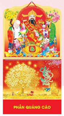 LỊCH LÒ XO GIỮA GẮN BỘ SỐ (37x70) - PHÚC LỘC THỌ (AK24) - Xuân Bính Ngọ 2026