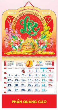 LỊCH LÒ XO GIỮA GẮN BỘ SỐ (37x70) - PHÚ QUÝ VẠN NIÊN (AK37) - Xuân Bính Ngọ 2026