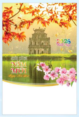 LỊCH LÒ XO 7 TỜ (40x60) - PHONG CẢNH VIỆT NAM (AK40) - Xuân Bính Ngọ 2026