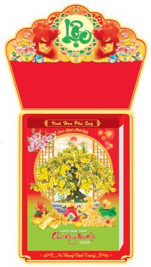 LỊCH BLOC SIÊU  ĐẠI (20x30) - Bon Sai Phong Thuỷ (MT05) - Xuân Bính Ngọ 2026