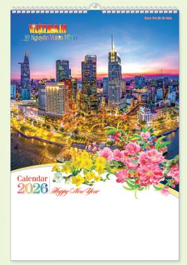 LỊCH 7 TỜ LÒ XO (40X60) - Việt Nam Kỷ Nguyên Vươn Mình  (MT15) - Xuân Bính Ngọ 2026