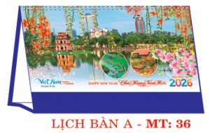 Lịch bàn chữ A (24x17 cm) - Việt Nam Thịnh Vượng (MT36) - Xuân Bính Ngọ 2026