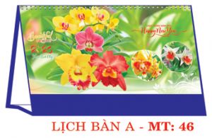 Lịch bàn chữ A (24x17 cm) - Hoa Lan (MT46) - Xuân Bính Ngọ 2026