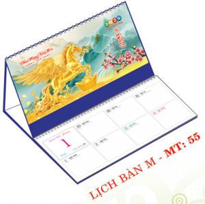 Lịch bàn chữ M (24x17 cm) - Mã Đáo Thành Công 3 (MT55) - Xuân Bính Ngọ 2026