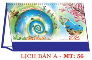 Lịch bàn chữ A (24x17 cm) - Thế Giới Xanh (MT56) - Xuân Bính Ngọ 2026
