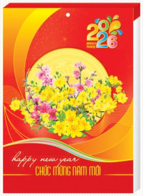 Lịch Bloc Rời Trung (10,5x14,5) - Tranh Dân Gian (NB15) - Xuân Bính Ngọ 2026