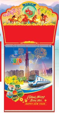 Lịch Treo Tường 52 Tuần (30x41) - Rạng Rỡ Việt Nam  (NB17) - Xuân Bính Ngọ 2026
