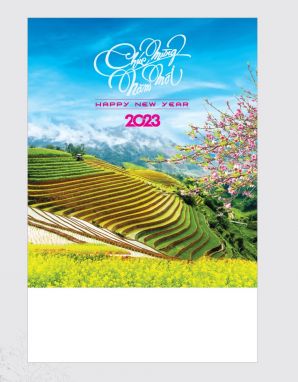 LỊCH LÒ XO 7 TỜ NH44 - VIỆT NAM TƯƠI ĐẸP - Xuân Quý Mão 2023