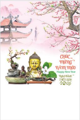Lịch lò xo 7 tờ (40x60 cm) - Nghệ thuật thiền định (NH45) - Xuân Bính Ngọ 2026