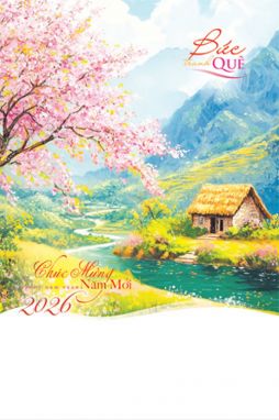 Lịch lò xo 7 tờ (40x60 cm) - Bức tranh quê (NH47) - Xuân Bính Ngọ 2026