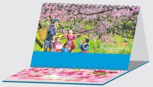 Lịch bàn chữ M (24x16 cm) - Mùa vàng (NH57) - Xuân Bính Ngọ 2026