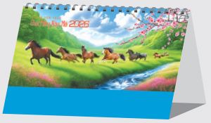Lịch bàn chữ A (24x16 cm) - Mã đáo thành công (NH60) - Xuân Bính Ngọ 2026