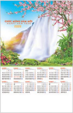 Lịch 1 tờ nẹp sắt (45x70 cm) - NH81 - Xuân Bính Ngọ 2026