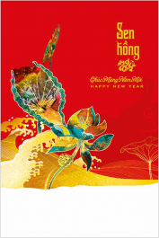 LỊCH LÒ XO 7 TỜ NH43 - SEN HỒNG