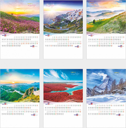 LỊCH LÒ XO 7 TỜ NH52 - PHONG CẢNH THẾ GIỚI